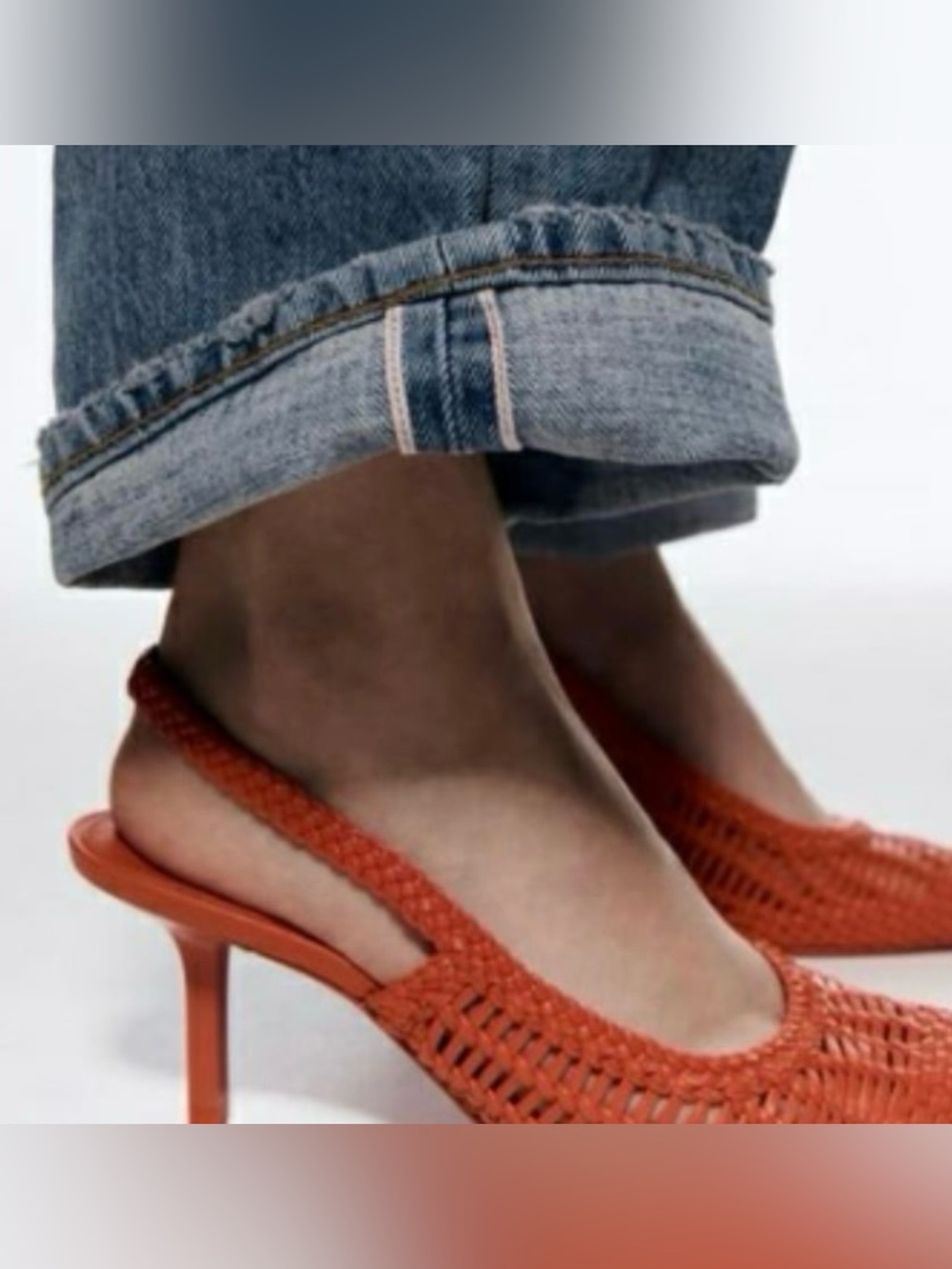 Coral-colored Zara Heels